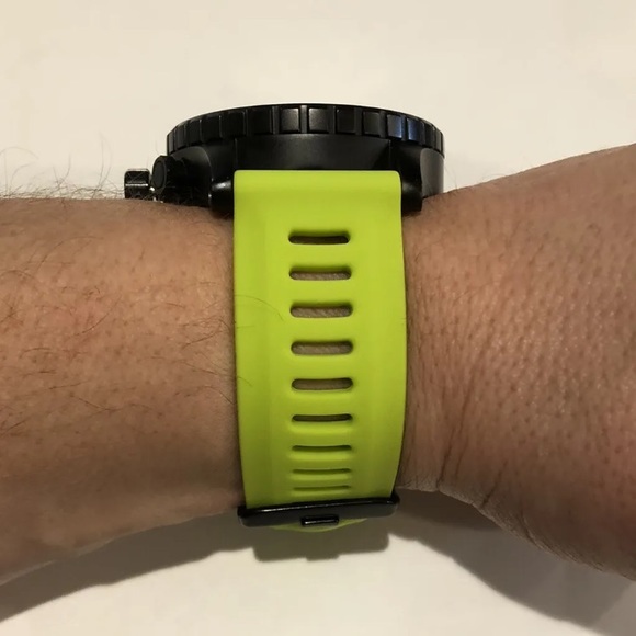 Watch Band 25mm Light Green Silicone Rubber Replacement For Nixon 51-30 Garmin - Picture 3 of 11